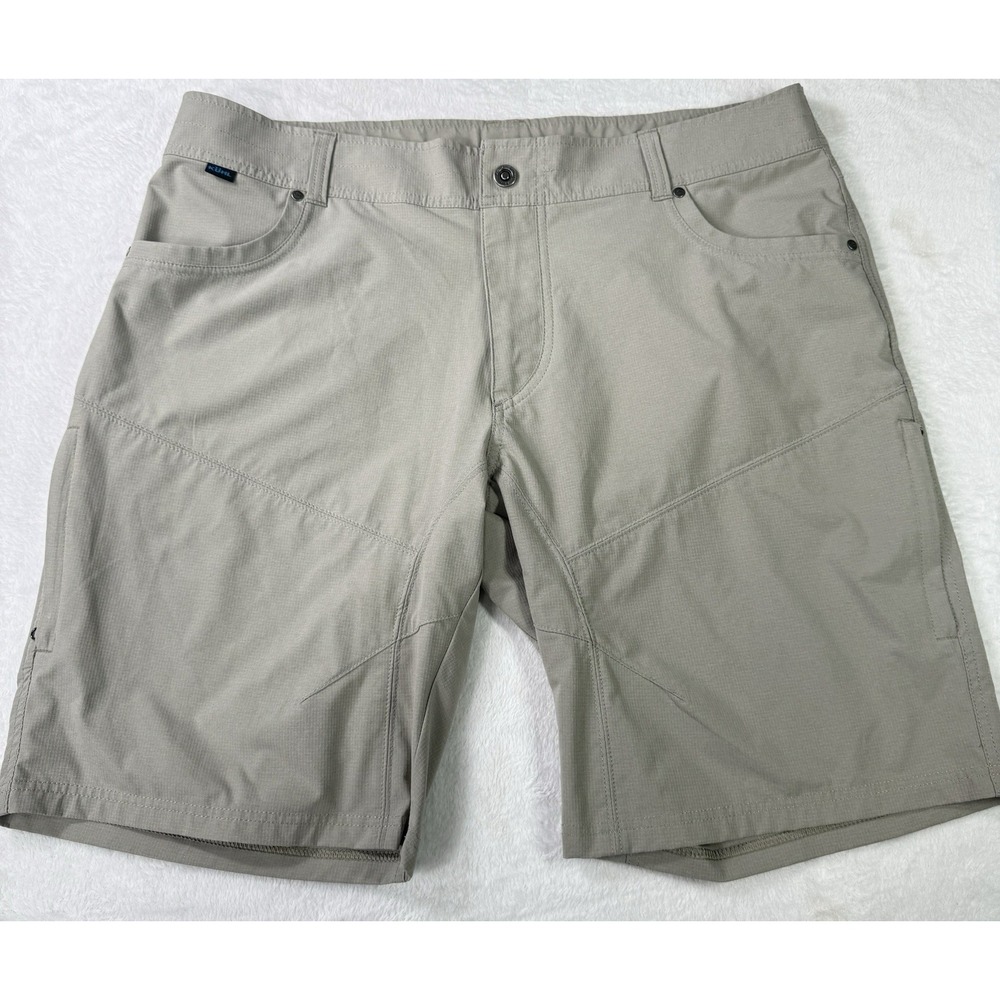 Kuhl Silencr Kargo Shorts Mens 40 Khaki 10" Inseam Hiking Outdoor Ripstop